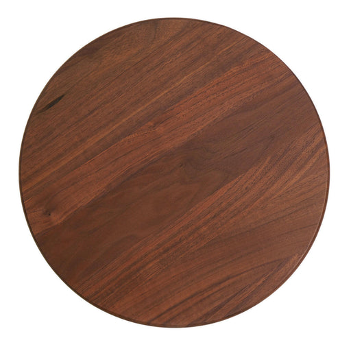 J.K. Adams Walnut Lazy Susan - Large 18 with smooth swivel mechanism, padded base, and elegant walnut design, ideal for stylish serving and sharing at the table.
