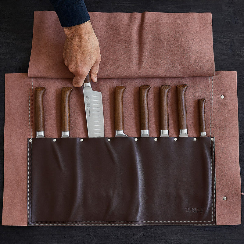 Opinel | 8 Slot Chef Knife Carrier, Synthetic Leather