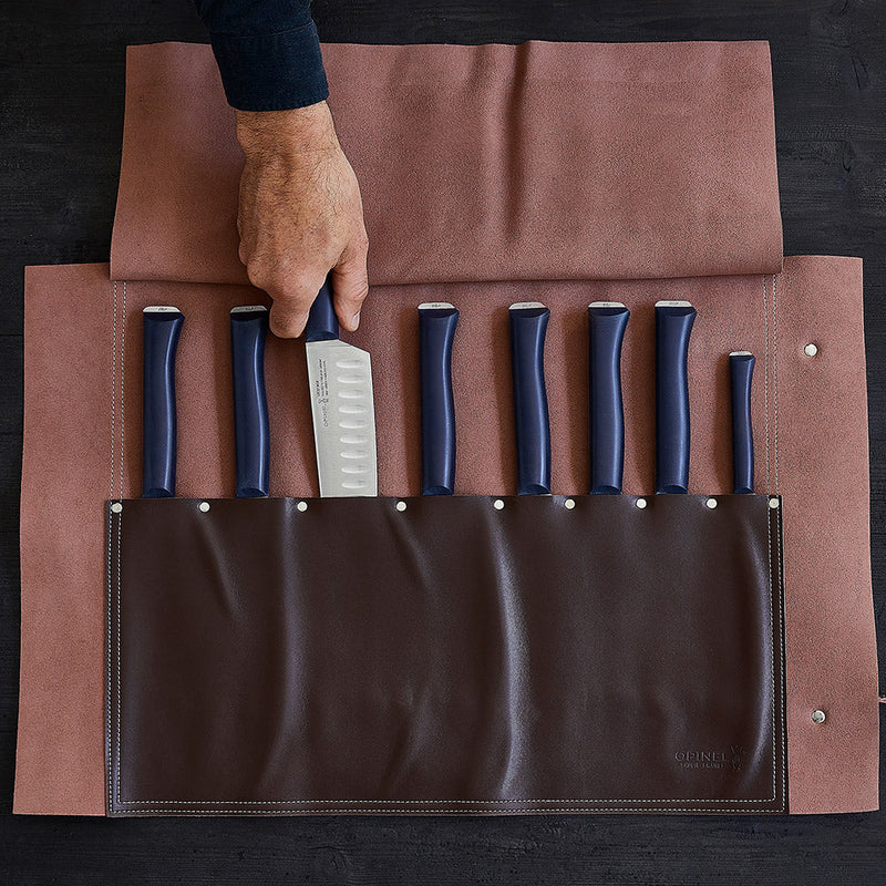 Opinel | 8 Slot Chef Knife Carrier, Synthetic Leather