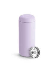 FELLOW | Carter Move Mug, Peri Twinkle / 16 oz with strainer, designed for spill-free travel, maintaining beverage temperature and flavor, ideal for kitchen enthusiasts.