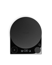 FELLOW | Tally Pro Precision Scale Studio Edition, Black, featuring a digital readout and Brew Assist™ Mode for precise pour-over coffee brewing.