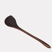 Jonathan's Spoon | Wok Tools - Blackened - Left Handed: A 14-inch cherry wood wok tool designed for safe, comfortable stir-frying, featuring a long handle for distance from heat.