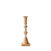 Wooden candlestick, Tall Georgia No. 3, hand-carved from plantation hardwood, showcasing a Georgian-inspired silhouette ideal for elegant table or mantle displays.
