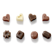 Zoku | Heart & Gem Chocolate Mold showcasing eight assorted chocolate shapes, perfect for crafting unique culinary creations and gifts, available at Athens Cooks.