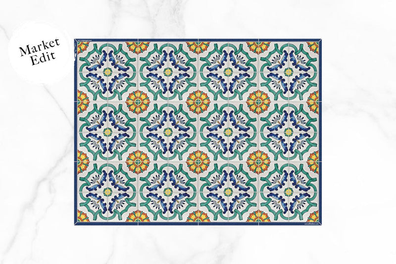 Etú HOME | Positano B Italian Rectangle Vinyl Placemat