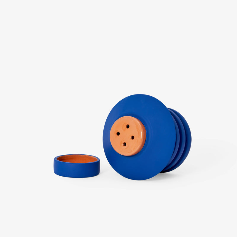 Areaware - Strata Plant Vessel: Green, featuring layered, stacked ceramic shapes inspired by sculptural jewelry design, suitable for enhancing kitchen or living spaces.