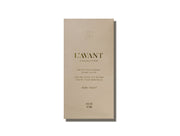 L’AVANT Collective - Hand Soap Ambre Santal box, featuring gold-foil text, highlights eco-luxe plant-based ingredients in a reusable glass bottle.