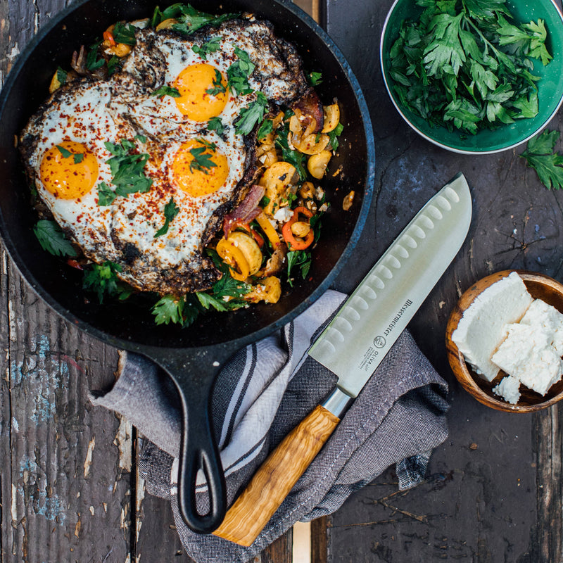Messermeister | Vintage Leather 7 Pocket Knife Roll - Black