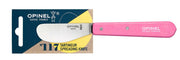 Opinel | Essential Birdsbeak Vegetable Knife with a bright pink handle and stainless steel, rounded blade, ideal for spreading and precise fruit preparation.