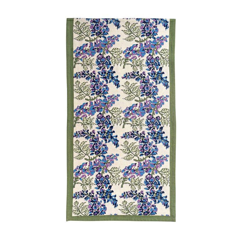 Couleur Nature | Wisteria Blue & Green | Table Runners: 16" x 90"