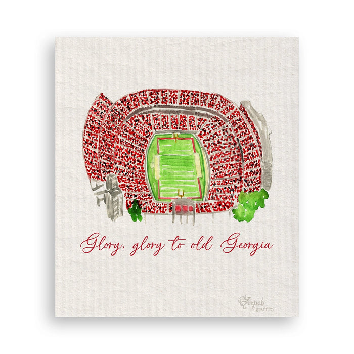 French Graffiti | Georgia Football Stadium Swedish Dishcloth