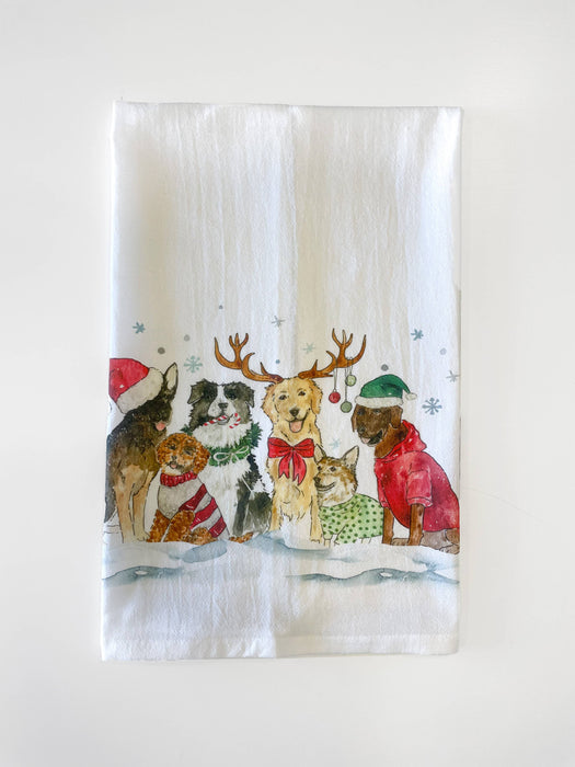 KelseyMDesigns | Christmas Dogs Kitchen Towel