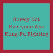 Drinks on Me - COASTER Kung Fu: Humorous resin coaster with cork backing, perfect for adding a playful touch to home bars or as a gift.