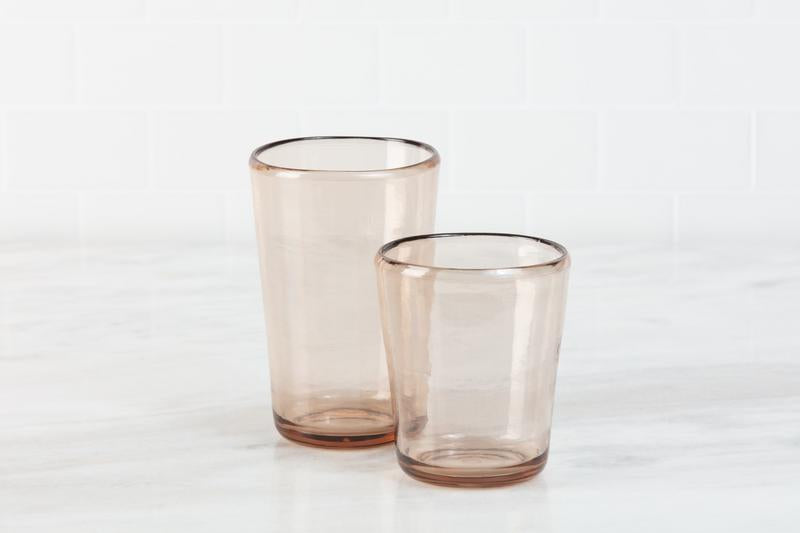Zwiesel Fortessa | Veranda HiBall Clear Tumbler, Single, 19oz, Brown, showcased as durable outdoor-friendly glassware on a light countertop, perfect for elegant entertaining.
