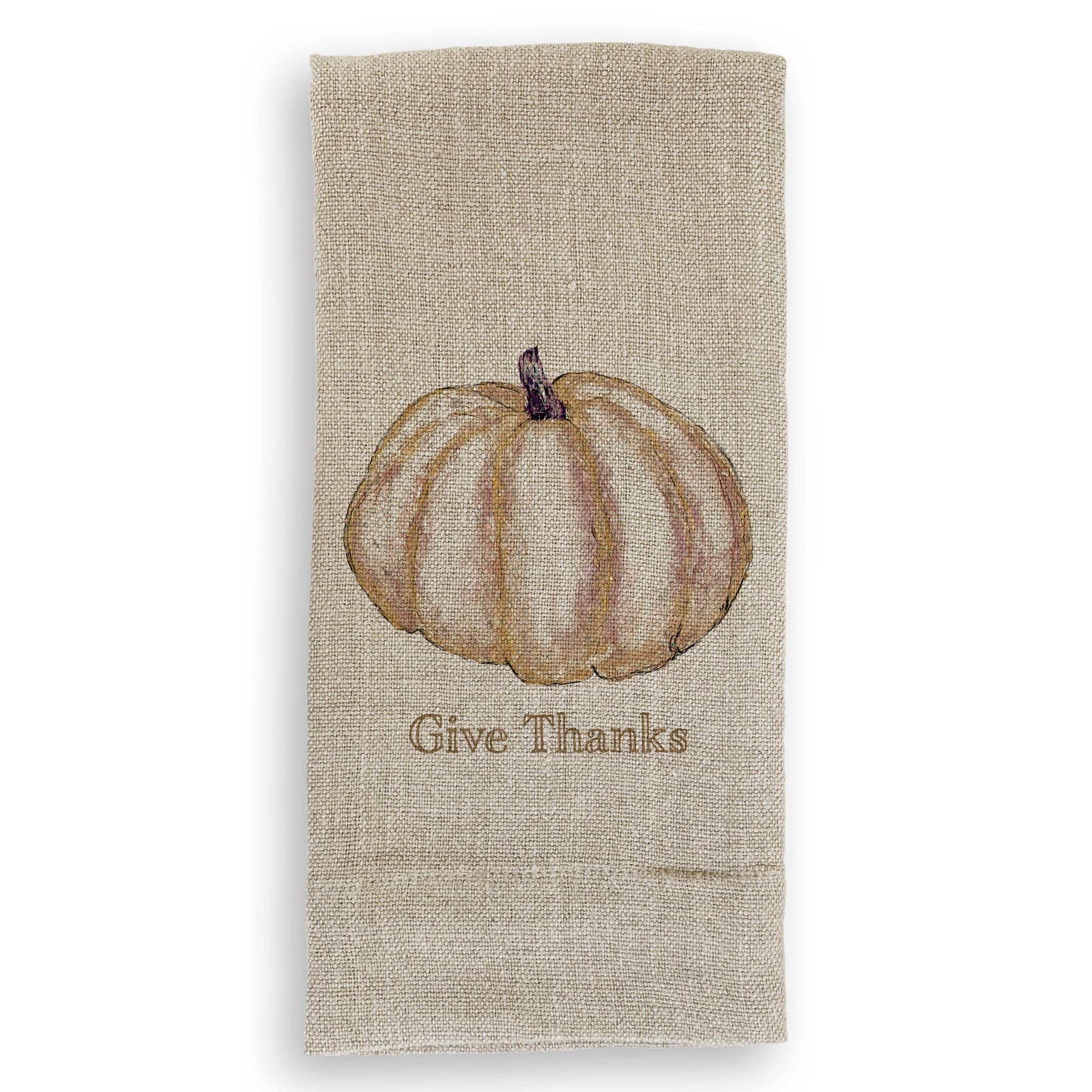 French Graffiti Pumpkin Guest Towel