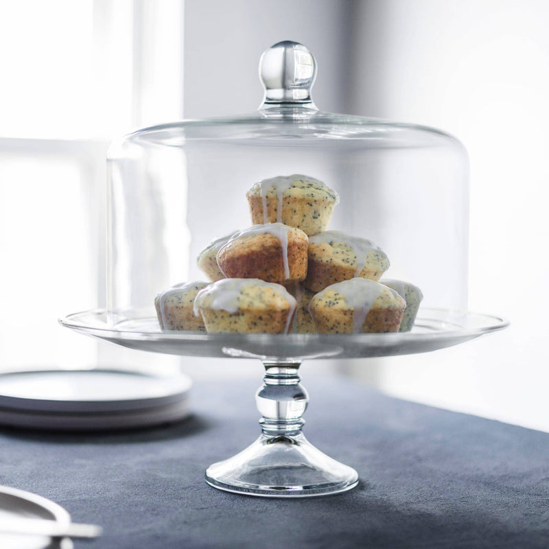 Glass Cake Stand with Dome