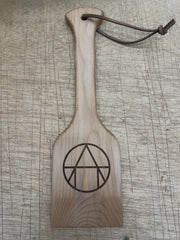 Great Scrape - Woody Nub BBQ Cleaning Tool with laser-burned emblem, ideal for grill enthusiasts; bristle-free, eco-friendly, made from premium hardwood.