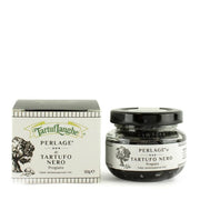 TartufLanghe - Truffle Perlage – Caviar-Style Pearls in a 50g jar; innovative black truffle spheres for gourmet cooking, celebrated for their intense flavor and elegant presentation.