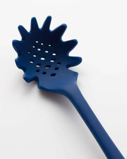 GIR Get It Right - GIR Spaghetti Spoon: Navy, blue plastic design with holes, crafted from platinum-cured silicone for efficient scooping and easy cleaning.