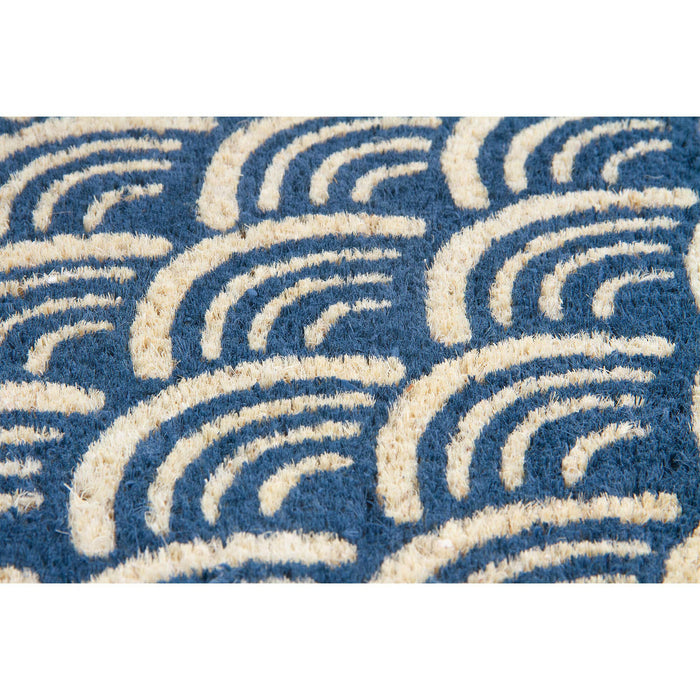 Entryways | Scalloped Handwoven Coconut Fiber Doormat.