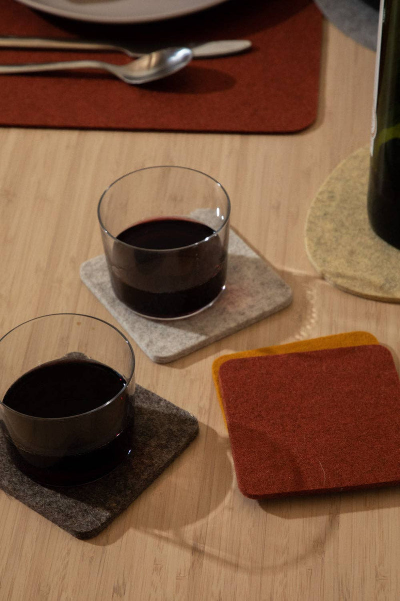 Graf Lantz | Bierfilzl Merino Wool Felt Square Coaster Multi 4 Pack