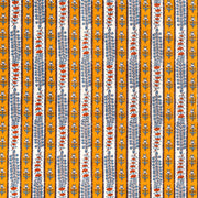 Couleur Nature - Provence Avignon Dijon & Blue Tablecloth: 59 x 86, featuring a hand-printed, folk-art-inspired floral stripe pattern, adding French elegance to any dining setting.