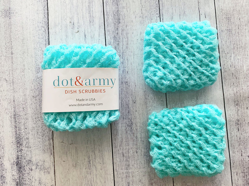 Dot and Army | Dish Scrubbies, orange