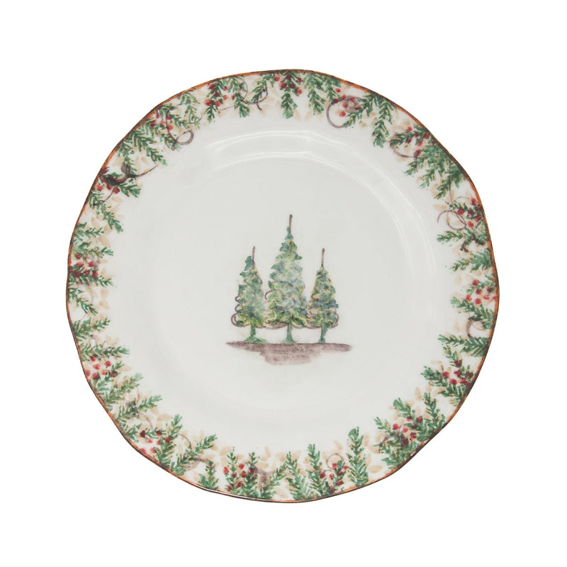 Arte Italica & Crown Linen Designs | Natale Christmas Dinner Plate