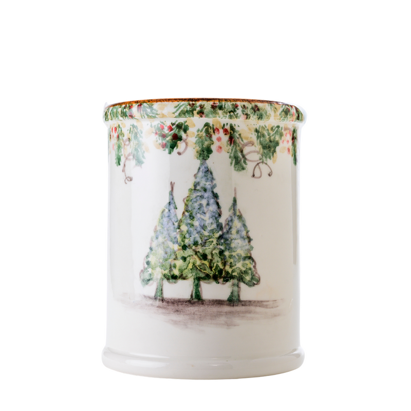 Arte Italica & Crown Linen Designs | Natale Utensil Holder