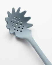 GIR Get It Right - GIR Spaghetti Spoon: Slate, a hygienic silicone kitchen tool with spaced teeth for efficient scooping, showcased in close-up, highlighting its seamless unibody design.