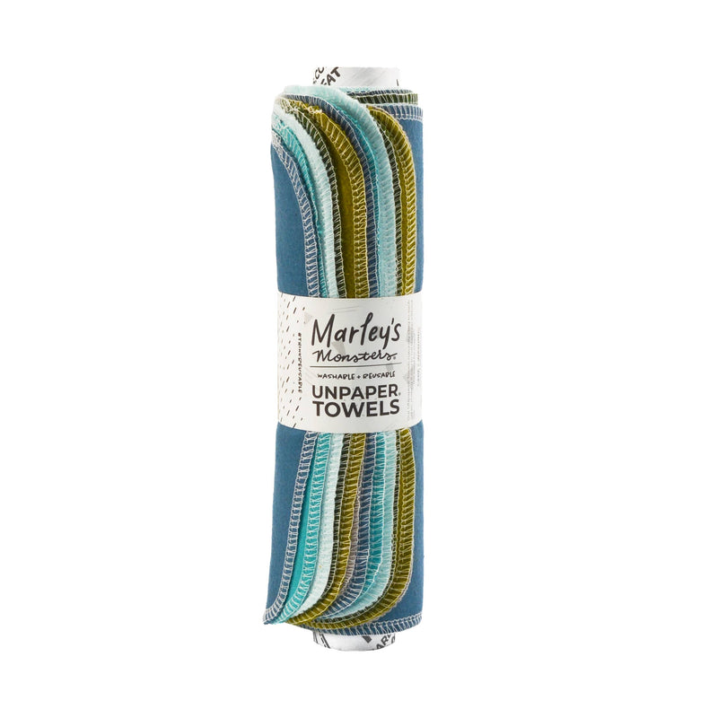 Marley's Monsters UNpaper® Towels in Specialty Colors - Gloaming 24 Pack, eco-friendly reusable towels, ideal for sustainable cleaning in homes or businesses.