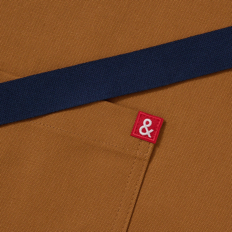 Hedley & Bennett Cafe Bistro Half Apron, Denver Brown — construction detail