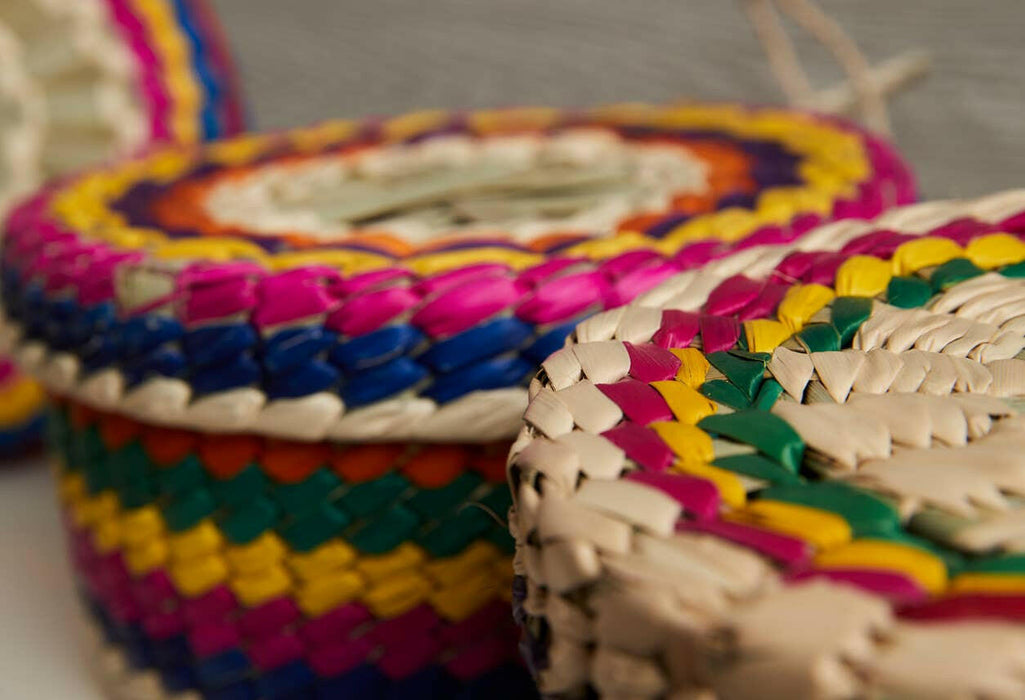 Mexican Woven Palm Tortilla Basket.