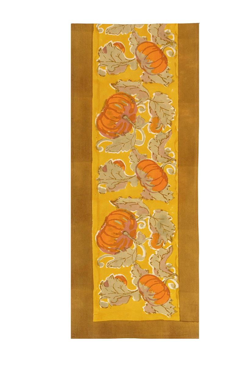 Couleur Nature - Pumpkin Orange/Mustard Runners: 16" x 90"