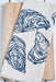 Hearth and Harrow - Oyster Tea Towel in Navy Blue - Organic Cotton - Sea Shell.