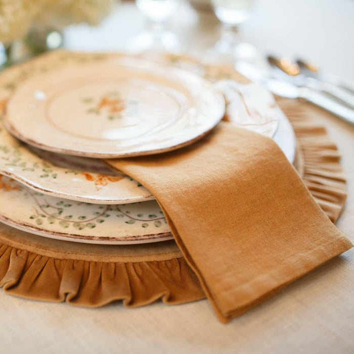 Crown Linen Designs | Washed Linen Napkin Sets.