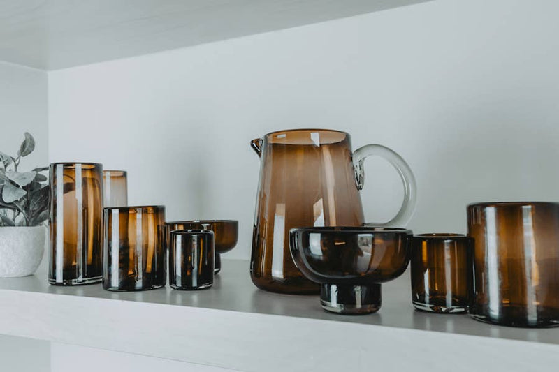 Handblown Glass Pitcher - Tamarind