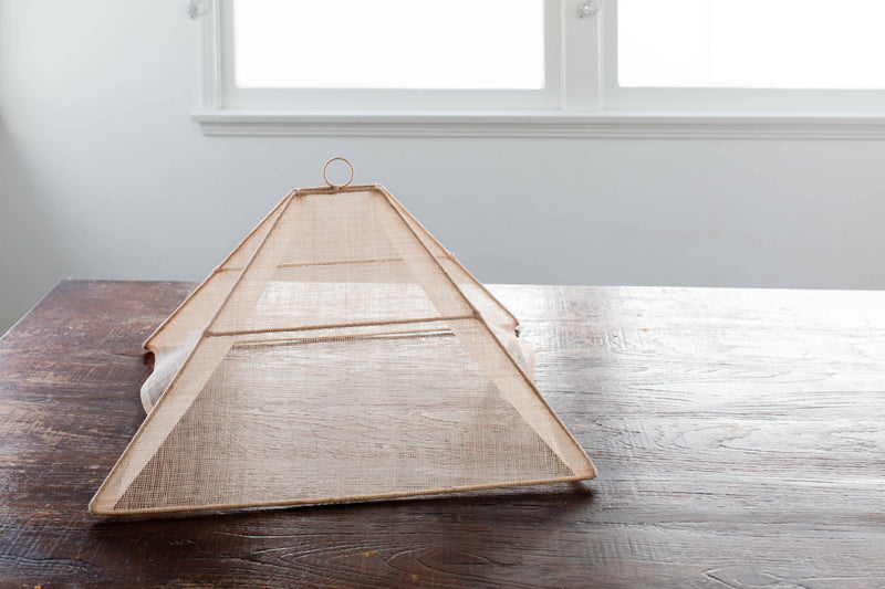 NEEPA HUT | Collapsible Woven Food Tent - Rose Pink, showcases a unique pentagon shape, perfect for stylish outdoor dining, crafted by Filipino artisans.