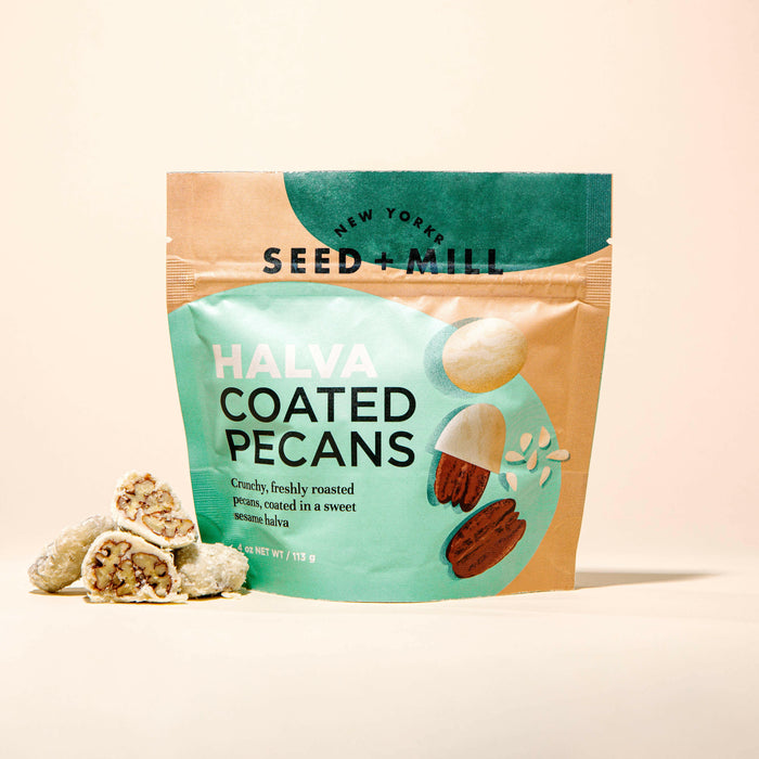 Seed + Mill | Halva Coated Pecans.