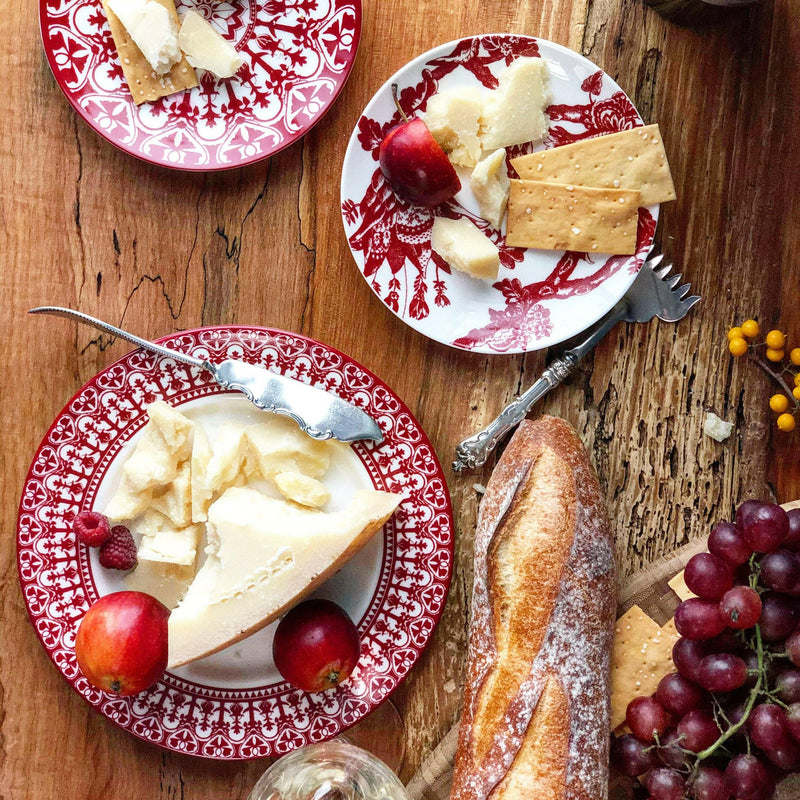 Caskata | Casablanca Crimson Salad Plate | Set of 4.