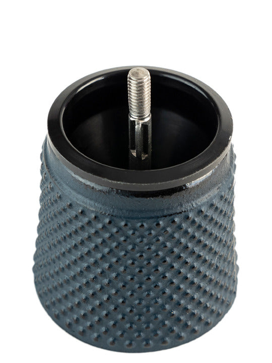 Peugeot | Bali Cast Iron Pepper Mill features a textured adjustment knob with a threaded stud, ideal for finely clamping Sichuan pepper for culinary precision.