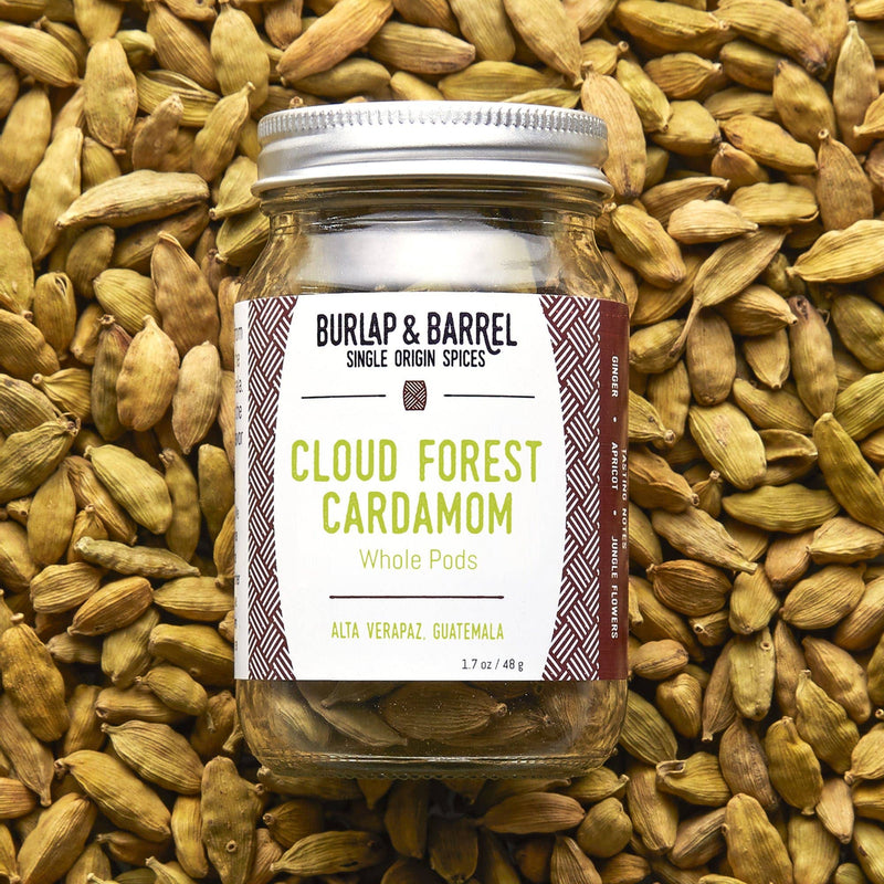 Burlap & Barrel | Cloud Forest Cardamom - Single Origin Spice & Seasoning 1.7 oz glass jar
