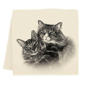 Eric and Christoper | Cuddle Cats Tea Towel.