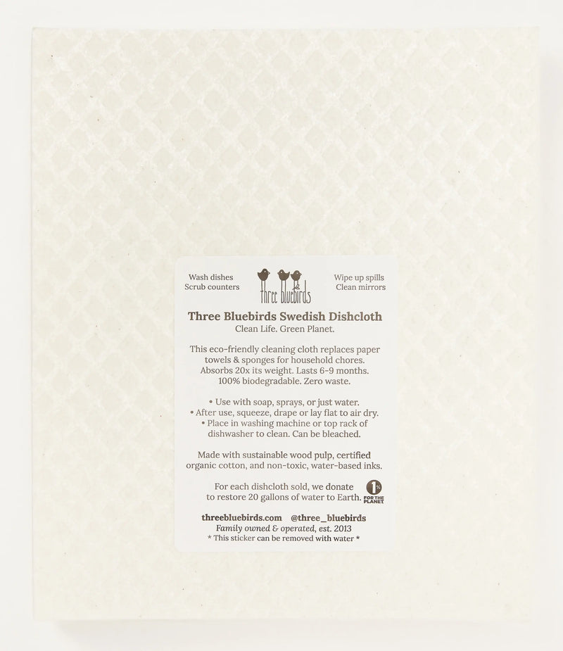 Three Bluebirds Swedish Dishcloths | Holly Swedish Dishcloth