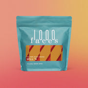 1000 Faces Coffee | bell's 5 lb. Wholesale bag with a distinctive red and yellow label, perfect for bulk purchase at Athens Cooks.