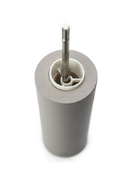 Peugeot | Boreal Salt Mills, Pebble Gray: French-crafted salt mill with a matte finish and wooden head, featuring an adjustable grind system for dry rock salt crystals.