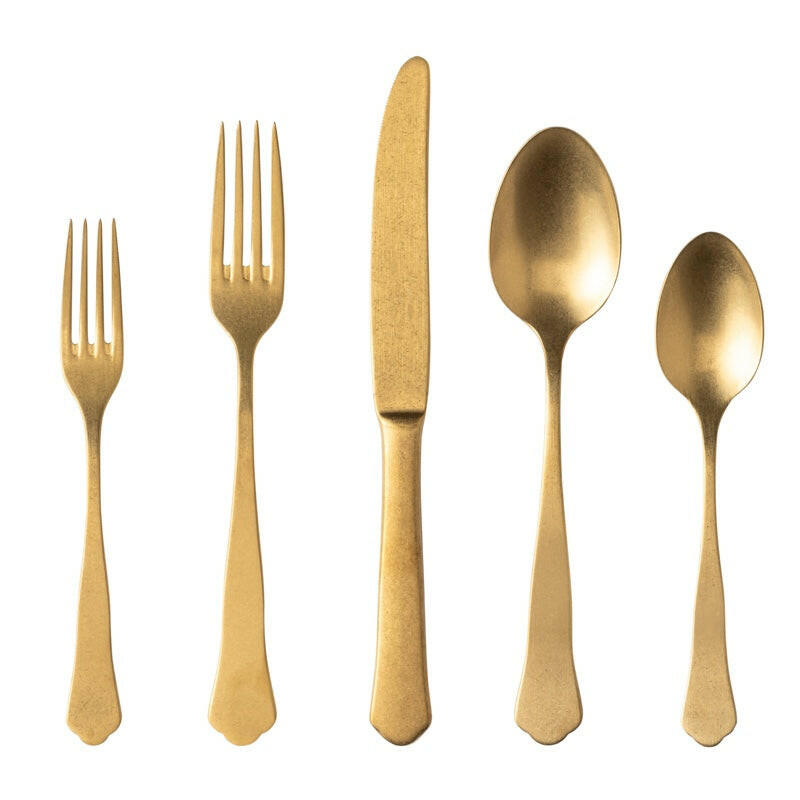 Costa Nova | Prado Vintage Gold Flatware Sets.