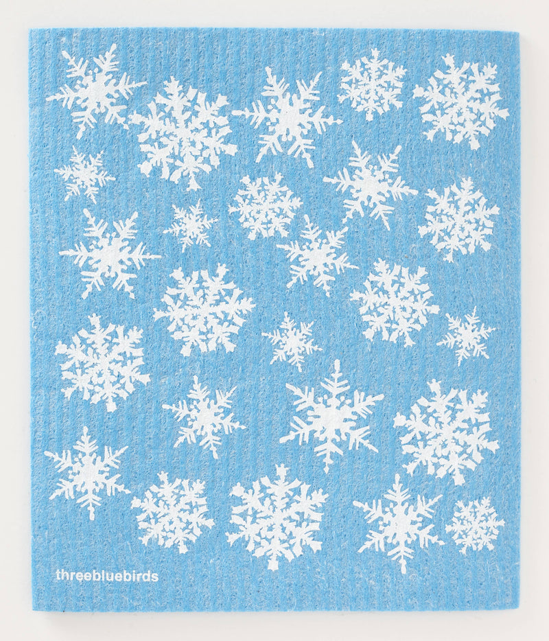 Three Bluebirds Swedish Dishcloths | Snowflakes Swedish Dishcloth