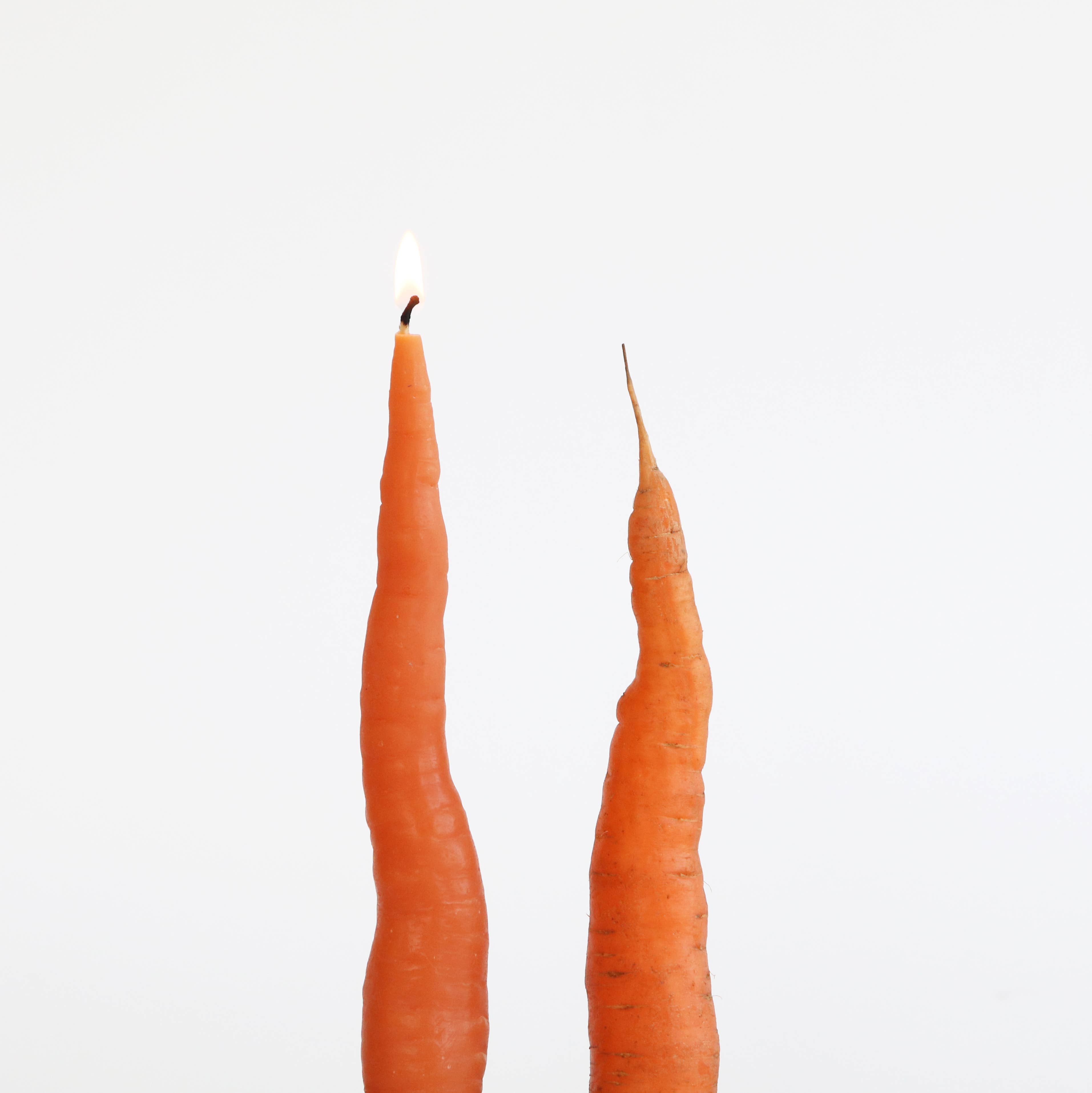 Carrot Beeswax Taper Candle - Thumbnail 5