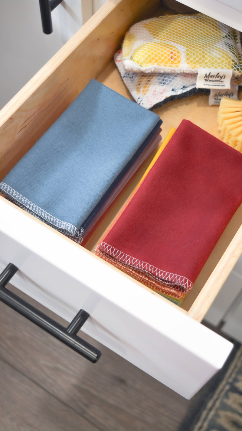 Marley's Monsters | UNpaper® Towel Refill Packs - Earthy Rainbow - 12-pack, featuring durable, eco-friendly cotton flannel towels designed for sustainable kitchen use.